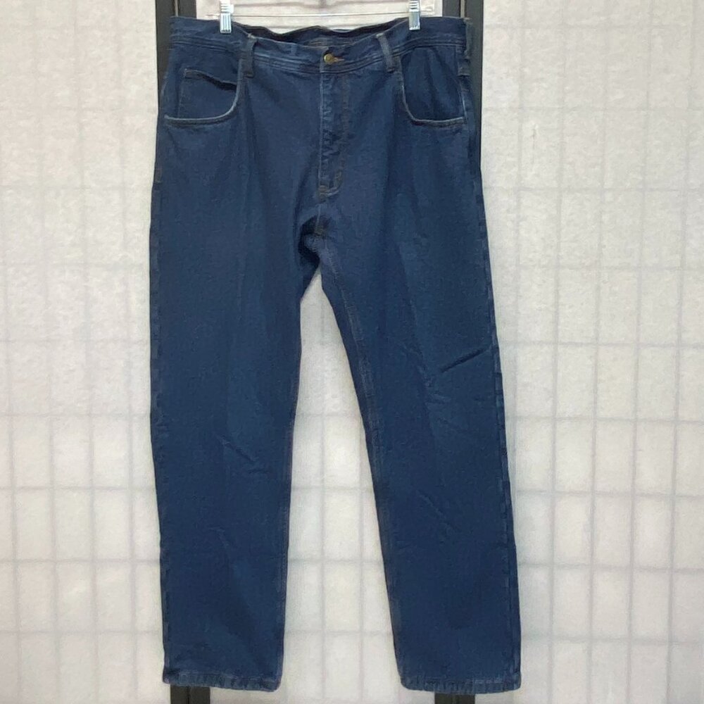 Key Fleece-Lined Heavyweight Workwear Jeans 38 Relaxed Dark Wash Outdoor Warm